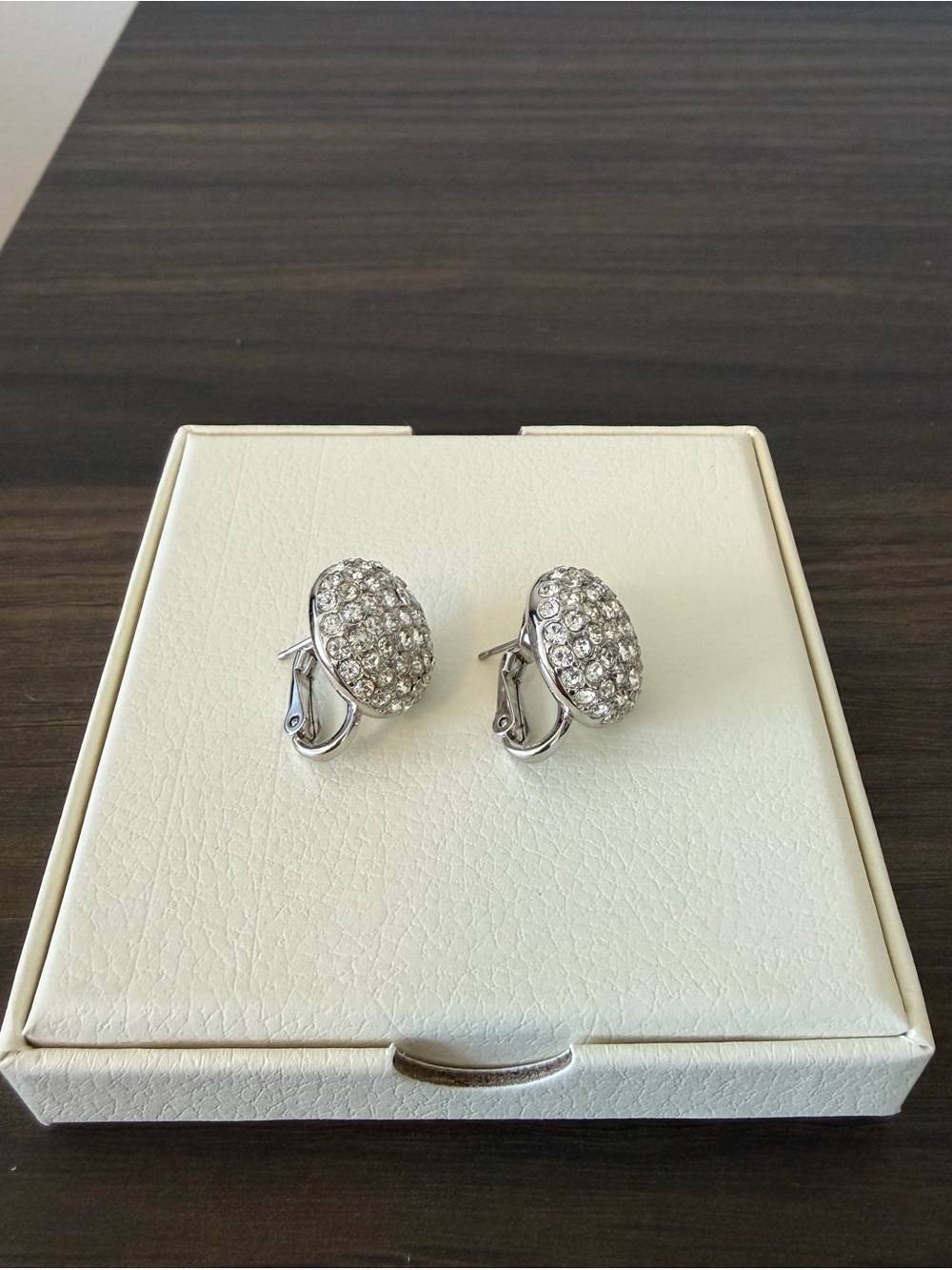 Nina Ricci Vintage Crystal Dome Earrings